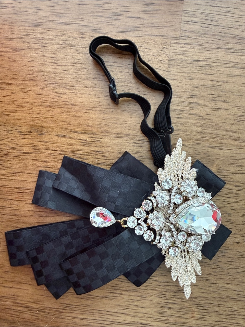 Crystal Brooch - Black